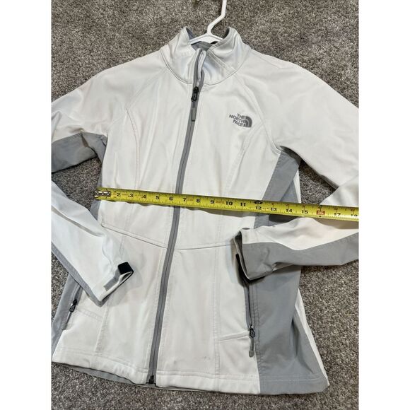The North Face Womens Wind Stopper Jacket Full Zip Long Sleeve Pocket White SZ S - Picture 3 of 7